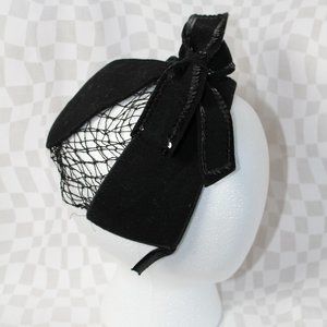 Vintage Black Headband Fascinator